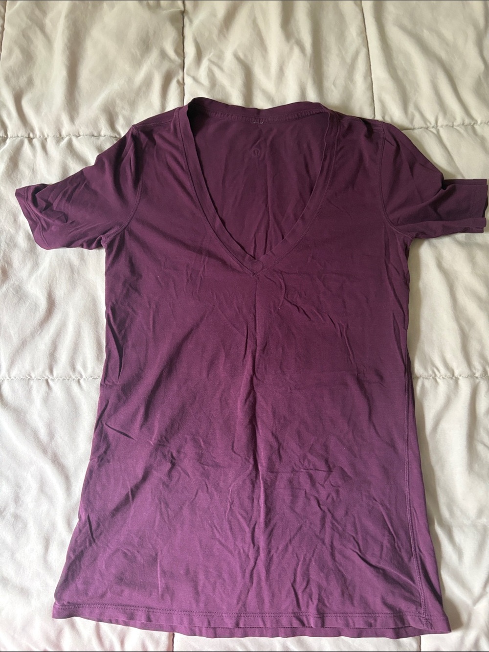 lululemon athletica Women's Deep Plum V-Neck Short Sleeve Tee